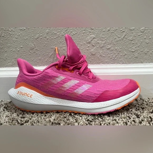 Adidas Pink and Orange Athletic Sneakers - Picture 6 of 9